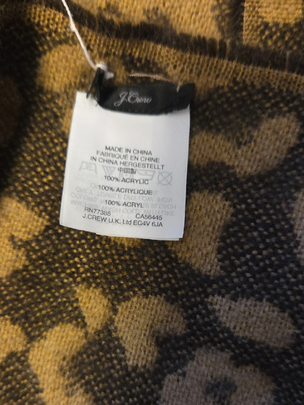 J.Crew Reversible Leopard Print Cape-scarf With Fringed Hem
